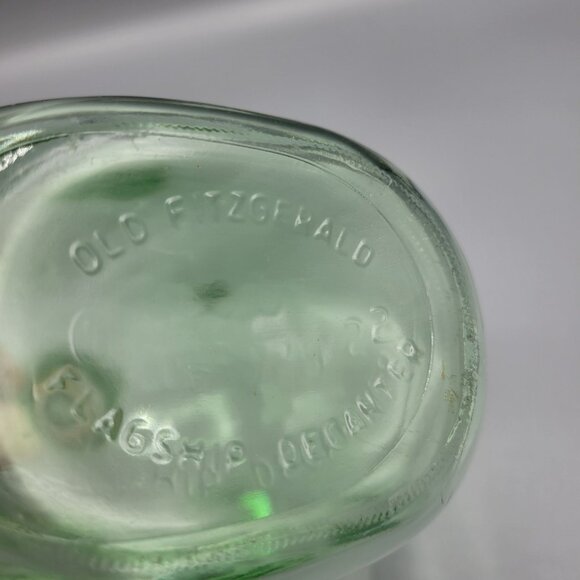 Vintage Old Fitzgerald 1849 Flagship Ship Bottle Green Glass Decanter - Picture 12 of 13